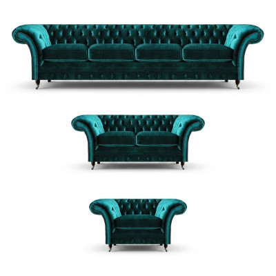 Luxus Set 3tlg Sofagarnitur Chesterfield Einrichtung Design Polstermöbel
