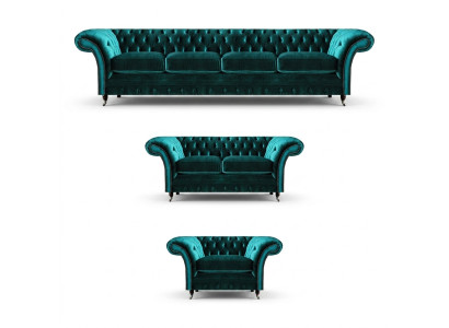 Luxus Set 3tlg Sofagarnitur Chesterfield Einrichtung Design Polstermöbel