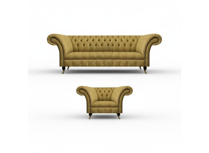 Chesterfield Dreisitzer Sofa Polstermöbel Neu Sessel Polster Sitz Wohnzimmer