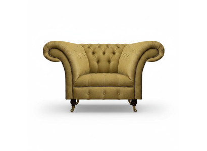Sessel Textil Einrichtung Luxus Polstersessel Chesterfield Wohnzimmer Neu