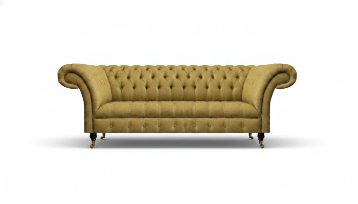 Chesterfield Dreisitzer Sofa Wohnzimmer Couch Einrichtung Luxus Textil