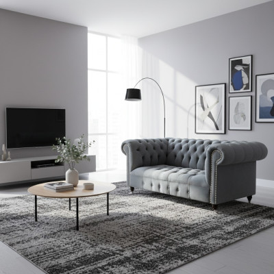 Sofa Zweisitzer Luxus Möbel Wohnzimmer Couch Einrichtung Chesterfield Sitz