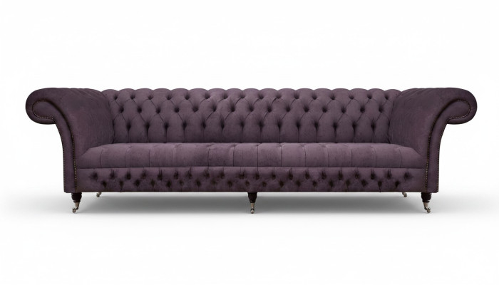 Chesterfield Sofa Dreisitzer Wohnzimmer Sofas Couch Luxus Lila Polstersitz