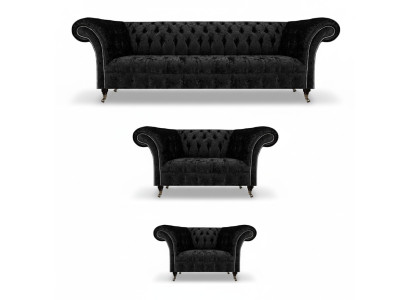 Chesterfield Sofagarnitur 3tlg Komplett Wohnzimmer Sofas Couch Neu Set