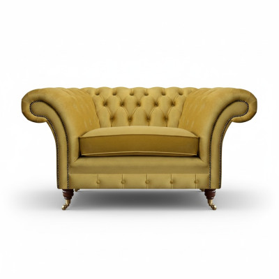 Neu Luxus Sessel Gelb Sitz Einrichtung Chesterfield Wohnzimmer Textil