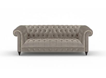 Sofa Dreisitze Couch Wohnzimmer Polstermöbel Couch Grau Chesterfield
