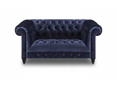 Wohnzimmer Möbel Chesterfield Blau Sofa Zweisitzer Einrichtung Polstermöbel