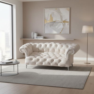 Wohnzimmer Sofa Zweisitzer Couch Polster Leder Modern Polstermöbel Chesterfield