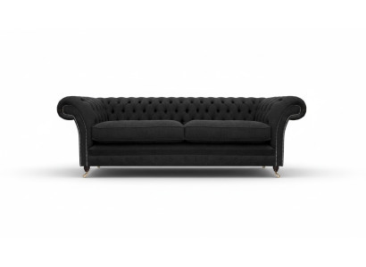 Polstermöbel Schwarz Polstersofa Designer Sofa Zweisitzer Couch Neu Chesterfield