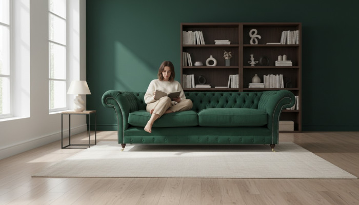 Wohnzimmer Chesterfield Sofa Zweisitzer Couch Polstermöbel Einrichtung