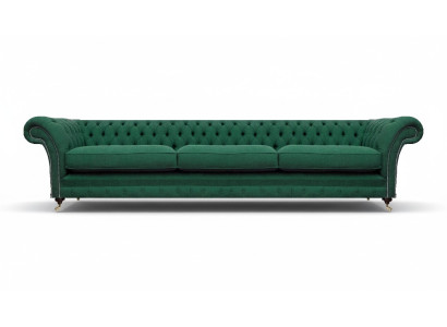 Wohnzimmer Sofa Dreisitze Couch Textil Stoff Einrichtung Luxus Chesterfield