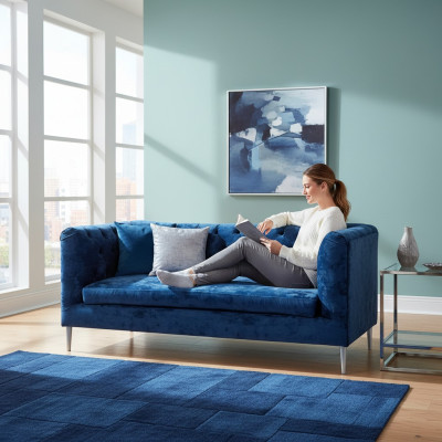Sofa Zweisitzer Couch Modern Wohnzimmer Einrichtung Chesterfield Polstermöbel