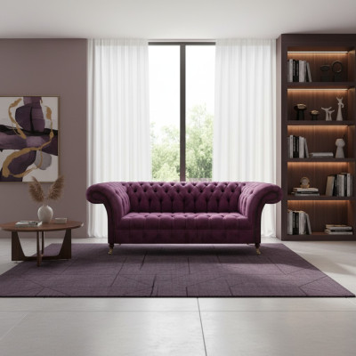 Sofa Dreisitze Couch Wohnzimmer Luxus Polstermöbel Sofas Möbel Chesterfield