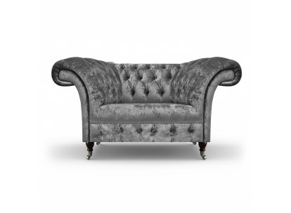 Neu Grau Sessel Luxus Textil Polstermöbel Modern Chesterfield Sitz Wohnzimmer