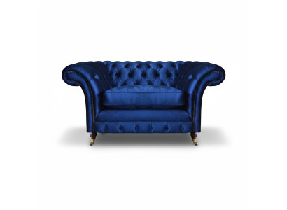 Blau Sessel Modern Chesterfield Sitzmöbel Luxus Wohnzimmer Einrichtung