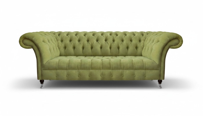 Chesterfield Hellgrünes Sofa Moderner Wohnzimmer Dreisitzer Luxus Möbel