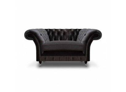 Chesterfield Schwarzer Polstersessel Luxus Sitzmöbel Moderner 1-Sitzer