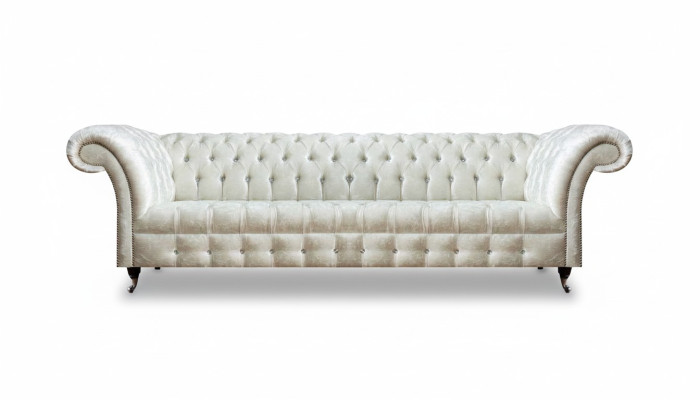 Weiße Chesterfield Sitzcouch Moderner Viersitzer Luxuriöse Sitzmöbel