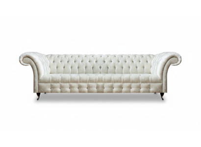 Weiße Chesterfield Sitzcouch Moderner Viersitzer Luxuriöse Sitzmöbel