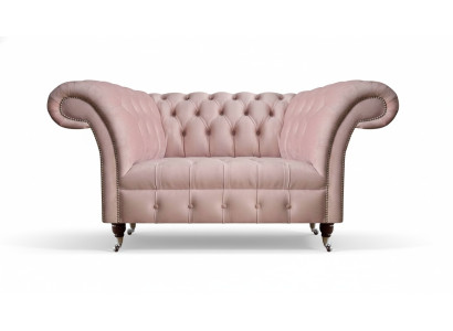 Chesterfield Rosa Zweisitzer Wohnzimmer Luxuriöse Polster Möbel Couch