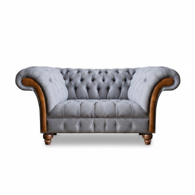 Luxus Möbel Zweisitzer Sofa Couch Chesterfield Designer Textil Wohnzimmer