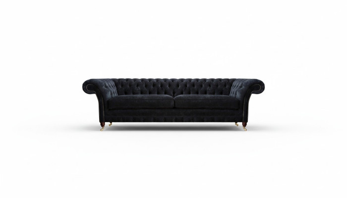 Luxuriöser Chesterfield Polster Zweisitzer Designer Stoffcouchen Möbel