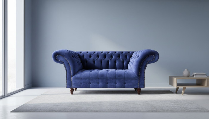 Zweisitzer Sofa Couch Chesterfield Polstermöbel Wohnzimmer Möbel