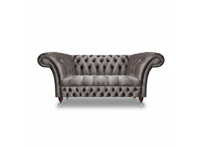 Zweisitzer Sofa Couch Textil Grau Moderne Sofas Luxuriöse Polstermöbel