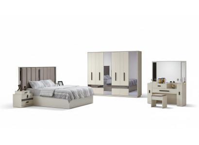 Schlafzimmer Set 5tlg Moderne Design Komplett Möbel Bett Luxus Kleiderschrank