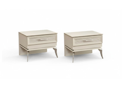 Schlafzimmer Modern Stil 2x Nachttische Luxus Komplett Holz Design Möbel
