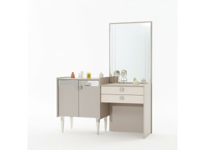 Schlafzimmer Luxus Möbel Schminktisch mit Spiegel Holz Design Modern