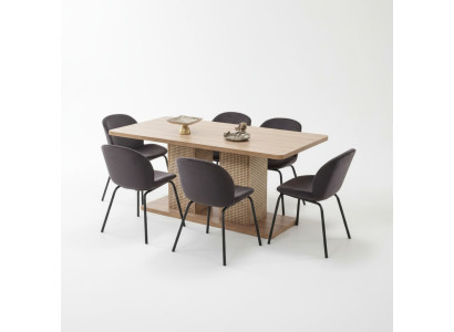 Esszimmer 6x Stühle Esstisch Komplett 7tlg Modern Luxus Design Möbel