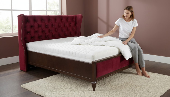 Bett Ruhelager Holzbett Doppelbett Träumebett Komfortbett Luxusbett