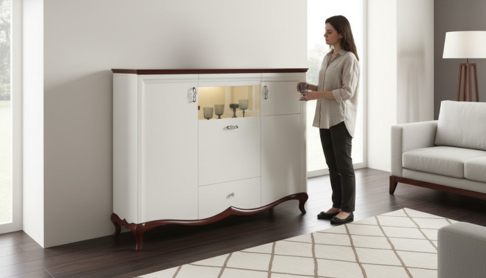 Sideboard Anrichte Schrankbuffet Vitrinenschrank Servierkommode Buffetschrank