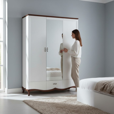 Kleiderschrank Spiegelschrank Garderobenschrank Wäscheschrank