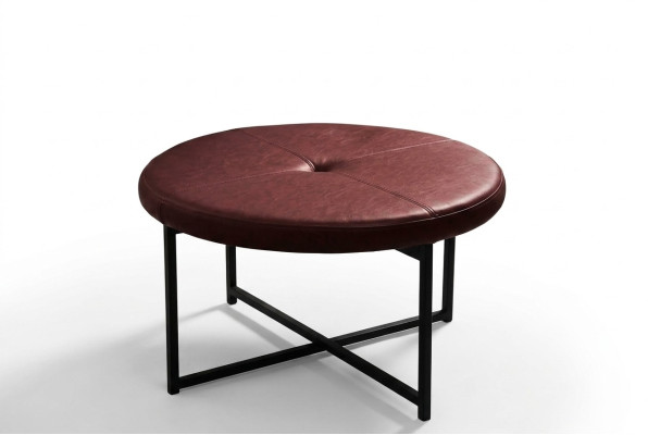 Couchtisch neue hochwertige Ledertischplatte neue Wohnzimmermöbel Kastanienbraun