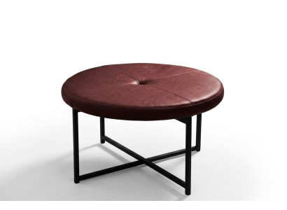 Couchtisch neue hochwertige Ledertischplatte neue Wohnzimmermöbel Kastanienbraun