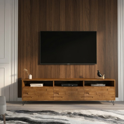 Robustes Sideboard Wohnzimmer 3-Schubladen Lowboard Designer TV-Ständer
