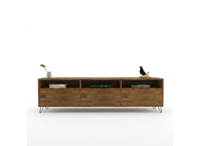 Robustes Sideboard Wohnzimmer 3-Schubladen Lowboard Designer TV-Ständer