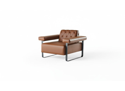 Sessel Braun 1-Sitzer Chesterfield Design Modern Orignal Vielseitig