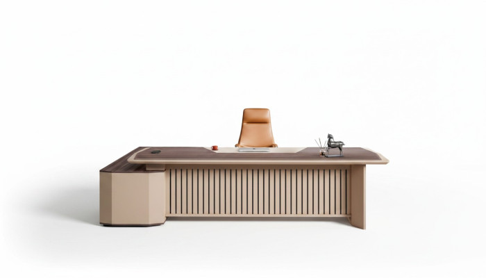 Büro Tisch Bürotisch Arbeitstisch Schreibtisch Büromöbel Holz Beige