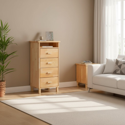 Moderne Beige Wohnzimmer Kommode Luxuriöses Sideboard Holz Anrichte