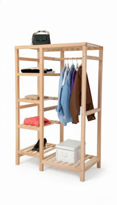 Garderoben Kleiderständer Ständer Hänge Luxus Modern Holz Diele Garderobe