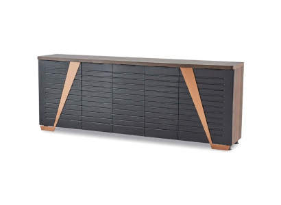 Sideboard Aktenschrank Rechteck Form Schwarz Einfarbig Modern Design