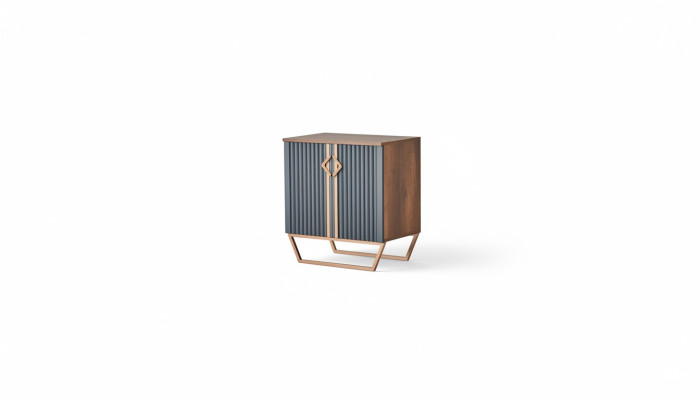 Kommode Braun Grau Zweifarbig Aktenschrank Arbeitszimmer Modern Design