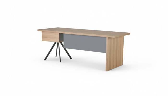 Beige-Grauer Arbeitszimmer Tisch Designer Rechteckiger Bürotisch Möbel