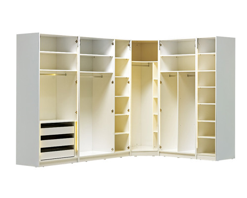 Kleiderschrank Eckkleiderschrank Schrank Schlafzimmer Glasschrank Modern Loft