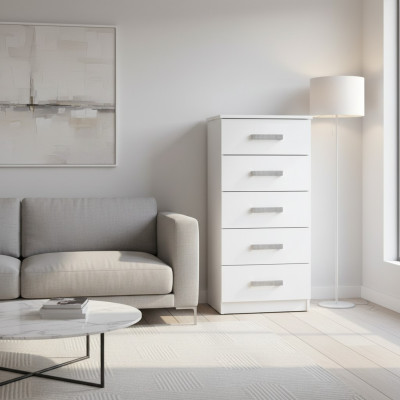 Kommode Holzschrank Schrank mit 2 Schiebetüren Holz Weiß Anbauschrank
