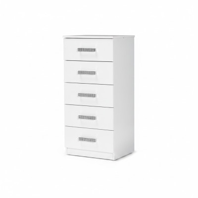 Kommode Holzschrank Schrank mit 2 Schiebetüren Holz Weiß Anbauschrank