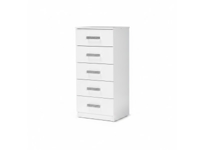 Kommode Holzschrank Schrank mit 2 Schiebetüren Holz Weiß Anbauschrank